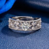 Bague femme en moissanite colorée – Élégante et tendance, s’adapte à tous les styles - Image 3