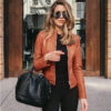 Blazer Élégant en PU Femme - Image 7
