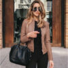 Blazer Élégant en PU Femme - Image 6