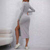 Robe près du corps à manches longues, parfaite pour une tenue chic, sexy ou décontractée selon votre style. - Image 5