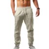 Pantalon décontracté homme – Coton & lin respirants, coupe large et confortable - Image 3