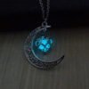 Collier lumineux avec pendentif – Chaîne plaquée argent - Image 8