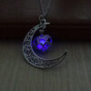 Collier lumineux avec pendentif – Chaîne plaquée argent - Image 9