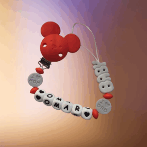 Attache-tétine personnalisable en silicone