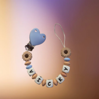 Attache-tétine personnalisable en silicone