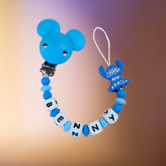 Attache-tétine personnalisable en silicone