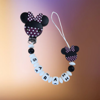 Attache-tétine personnalisable en silicone