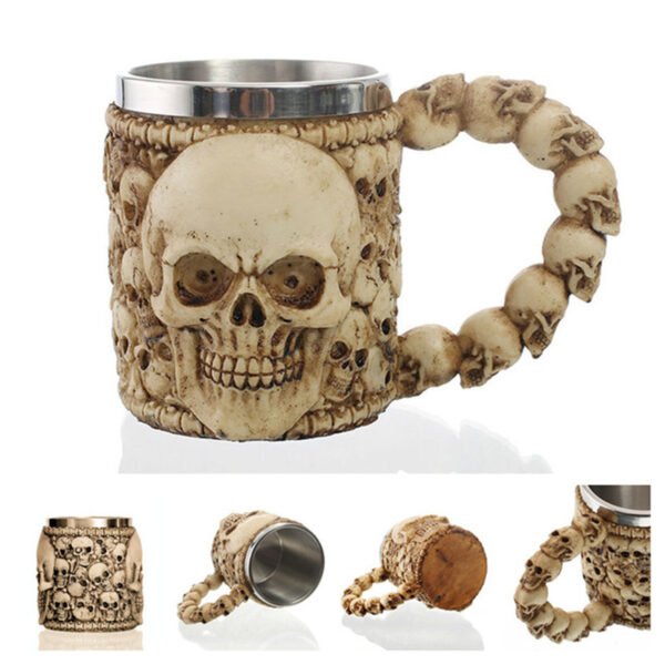 Verre en métal – Tasse tête de mort