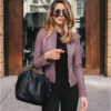 Blazer Élégant en PU Femme - Image 8
