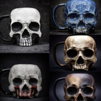 Mug tête de mort en métal