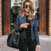 Blazer Élégant en PU Femme - Image 9