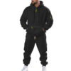 Ensemble deux pièces homme – Hoodie polaire zippé ou pull, style sport et décontracté avec poches pratiques - Image 10