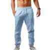 Pantalon décontracté homme – Coton & lin respirants, coupe large et confortable - Image 8