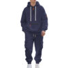 Ensemble deux pièces homme – Hoodie polaire zippé ou pull, style sport et décontracté avec poches pratiques - Image 2