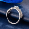 Bague femme en moissanite colorée – Élégante et tendance, s’adapte à tous les styles - Image 4