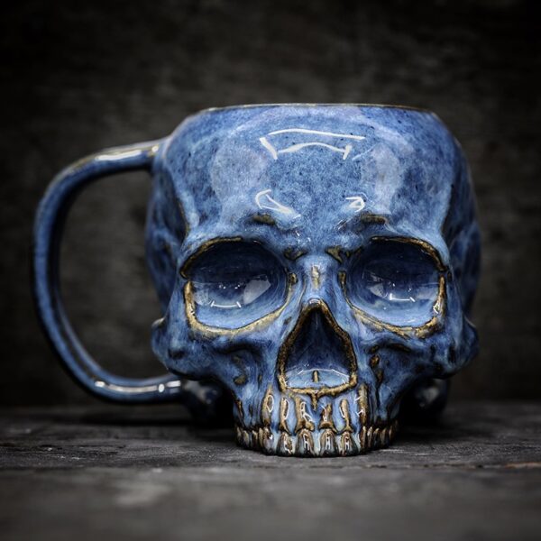 Mug tête de mort en métal - Image 7