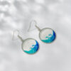 Boucles d’oreilles HAILANG en verre rond – Design rouge en maille,  tendance pour femme - Image 3