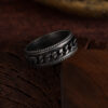 Bague Rotative Vintage à Maillons Embossés en Argent Antique - Image 3