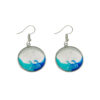 Boucles d’oreilles HAILANG en verre rond – Design rouge en maille,  tendance pour femme - Image 5