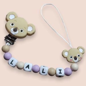 Attache-tétine personnalisable en silicone
