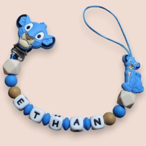 Attache-tétine personnalisable en silicone