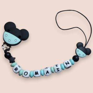 Attache-tétine personnalisable en silicone