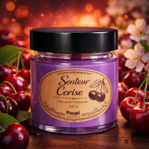 Bougie Artisanale Cerise – 200 ml fait main
