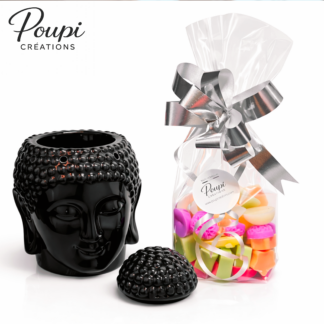 Brûleur Bouddha Noir & Fondants Parfumés – Coffret Cadeau