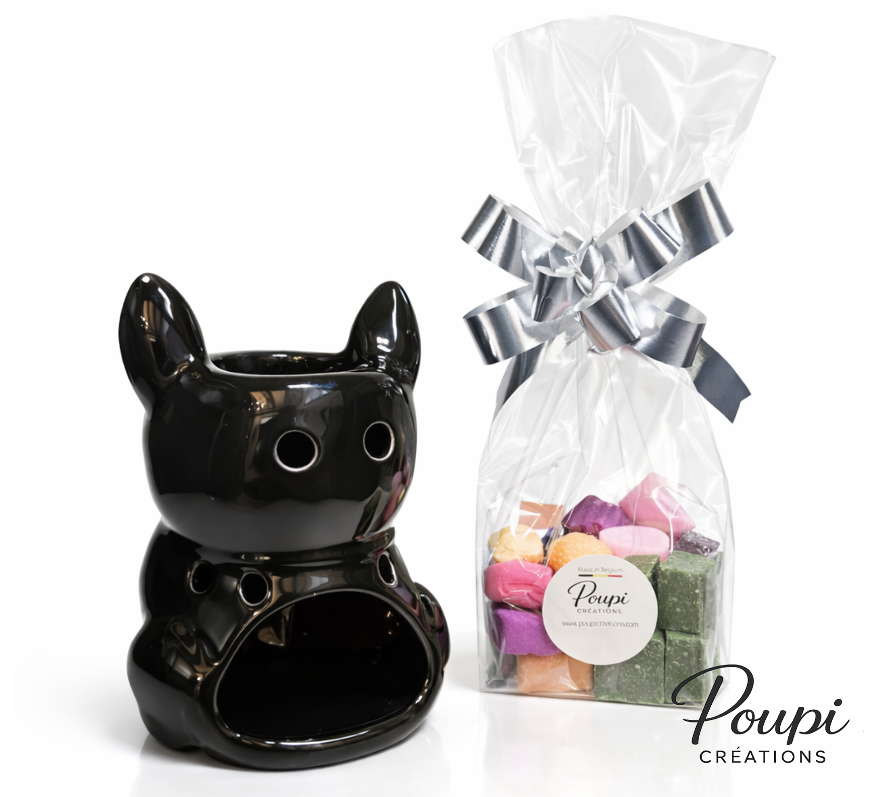 Brûle-parfum « Boubou » – Bouledogue en céramique laquée - Image 2