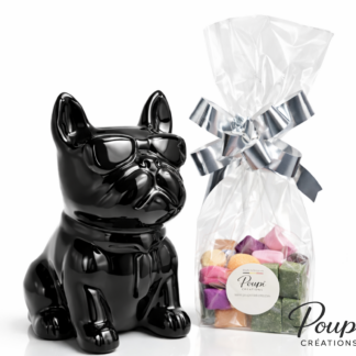 Brûle-parfum « Boubou » – Bouledogue en céramique laquée
