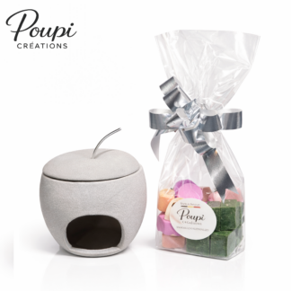 Brûle-parfum  Pomme  – Ciment