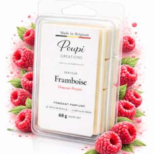 Fondant Parfumé Framboise – Cire de Soja 100% | Douceur Fruitée | Made in Belgium