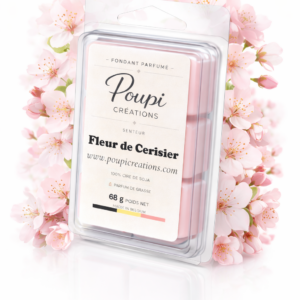 Fondant Parfumé Fleur de Cerisier – Cire de Soja 100% | Poupi Créations | Made in Belgium
