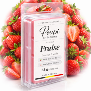 Fondant Parfumé Fraise – Cire de Soja 100% | Poupi Créations | Made in Belgium